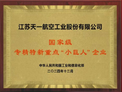 Tianyi Co., Ltd. | Pärast seda, kui teda austati riikliku võtmena  'väike hiiglane' spetsialiseeritud, rafineeritud, ainulaadse ja uuendusliku valdkonnana, on see taas saanud keskvalitsuse rahalist tuge